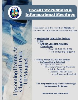 Parent Informational Meeting Flyer